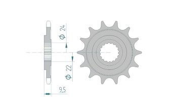 Front Sprocket Afam 14 teeth Honda CR 250 / CRF 450