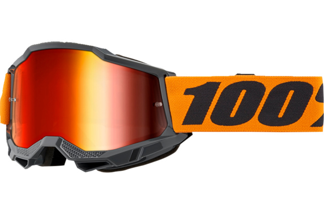 Gafas de Motocross 100% Accuri 2 Naranja / Lente Espejo Rojo