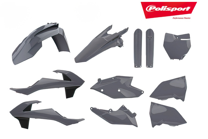 Carenados Polisport + Kit Pegatinas Blackbird Stealth Gris Nardo KTM