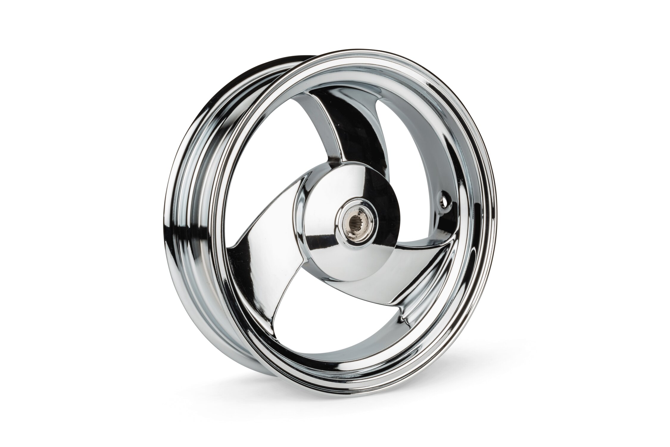 Rear Wheel (13x3.5) 3 spokes (aluminium) MBK Booster / BW's chrome