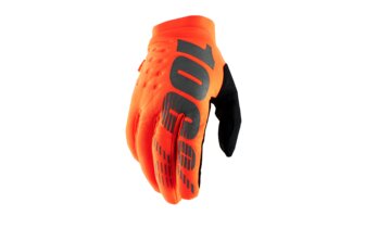MX Gloves 100% Brisker neon orange/black 