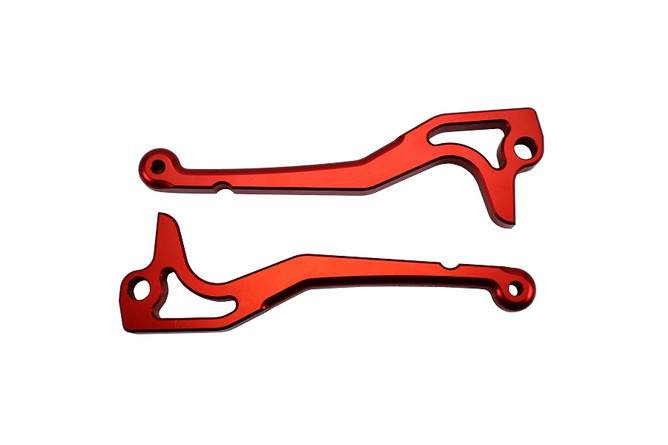 Bremshebel Set Yamaha Aerox Alu CNC Rot