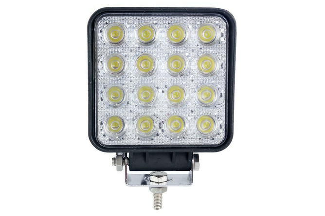 Extra Headlight square 16 LEDs 12V/24V