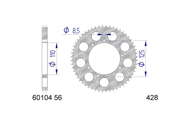 Kit chaîne AFAM 12x56 Sherco HRD Sonic