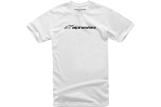 T-Shirt Alpinestars Linear white/black