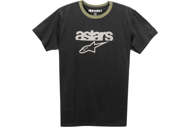 Camiseta Alpinestars Match Negro / Verde Oliva