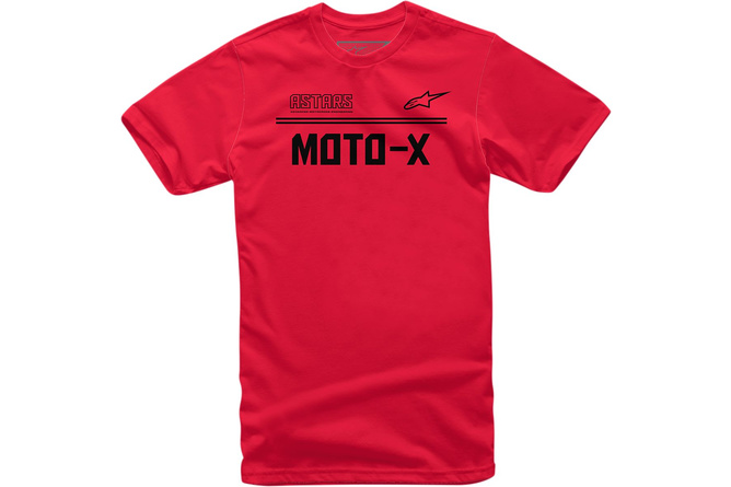 T-Shirt Alpinestars Moto X red/black