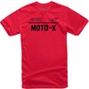 T-Shirt Alpinestars Moto X red/black