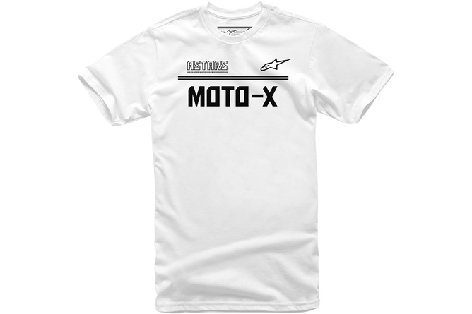 T-Shirt Alpinestars Moto X white/black