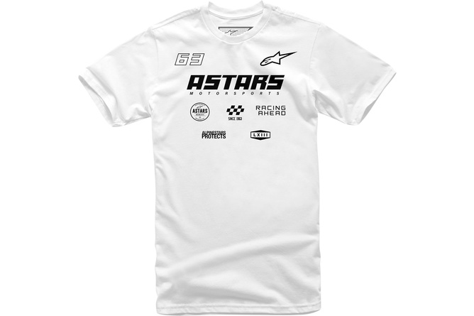 T-Shirt Alpinestars Multi Race white