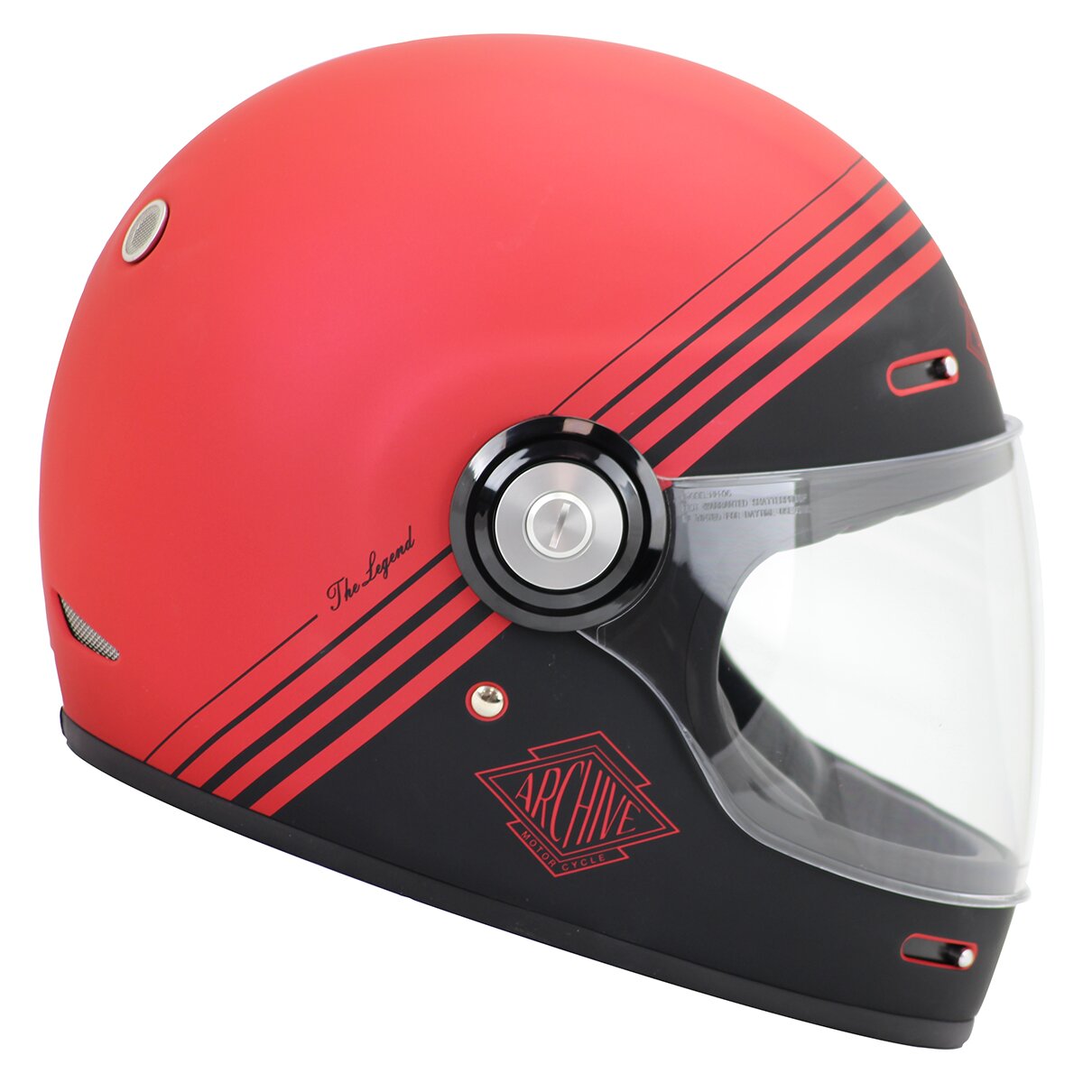 Full-Face Helmet Archive Vintage The Legend matt red | MAXISCOOT