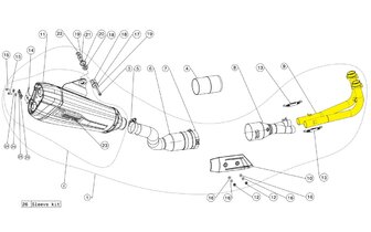 Collecteur d'échappement Akrapovic Yamaha Tmax 530 Euro 4