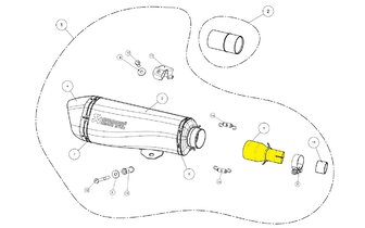 Krümmeranschluss Akrapovic Piaggio MP3