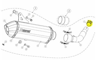 Auspuffschelle Akrapovic P-R51