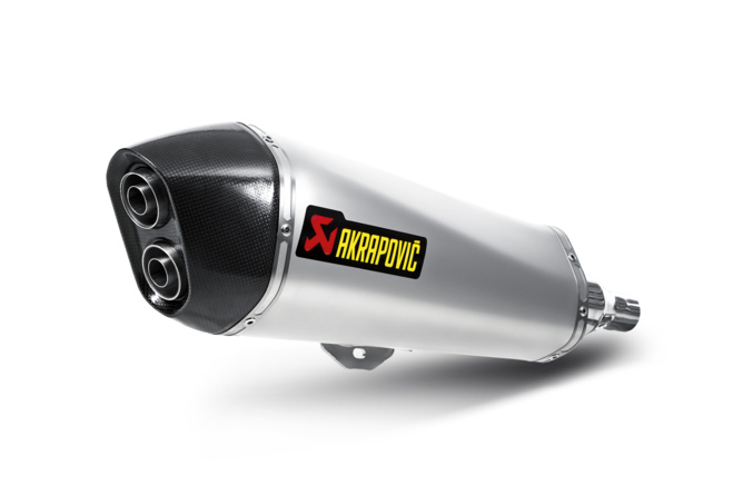 Slip-on Auspuff Akrapovic Edelstahl Gilera Fuoco 500cc ab 2007