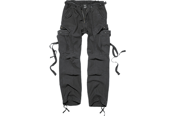 Pantalon Cargo Femme Brandit - Coupe Longue, Tissu Résistant, Style Militaire, Noir, Coupe Cargo