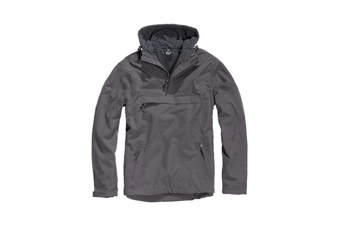 Coupe-vent Fleece Pull-Over Brandit gris anthracite