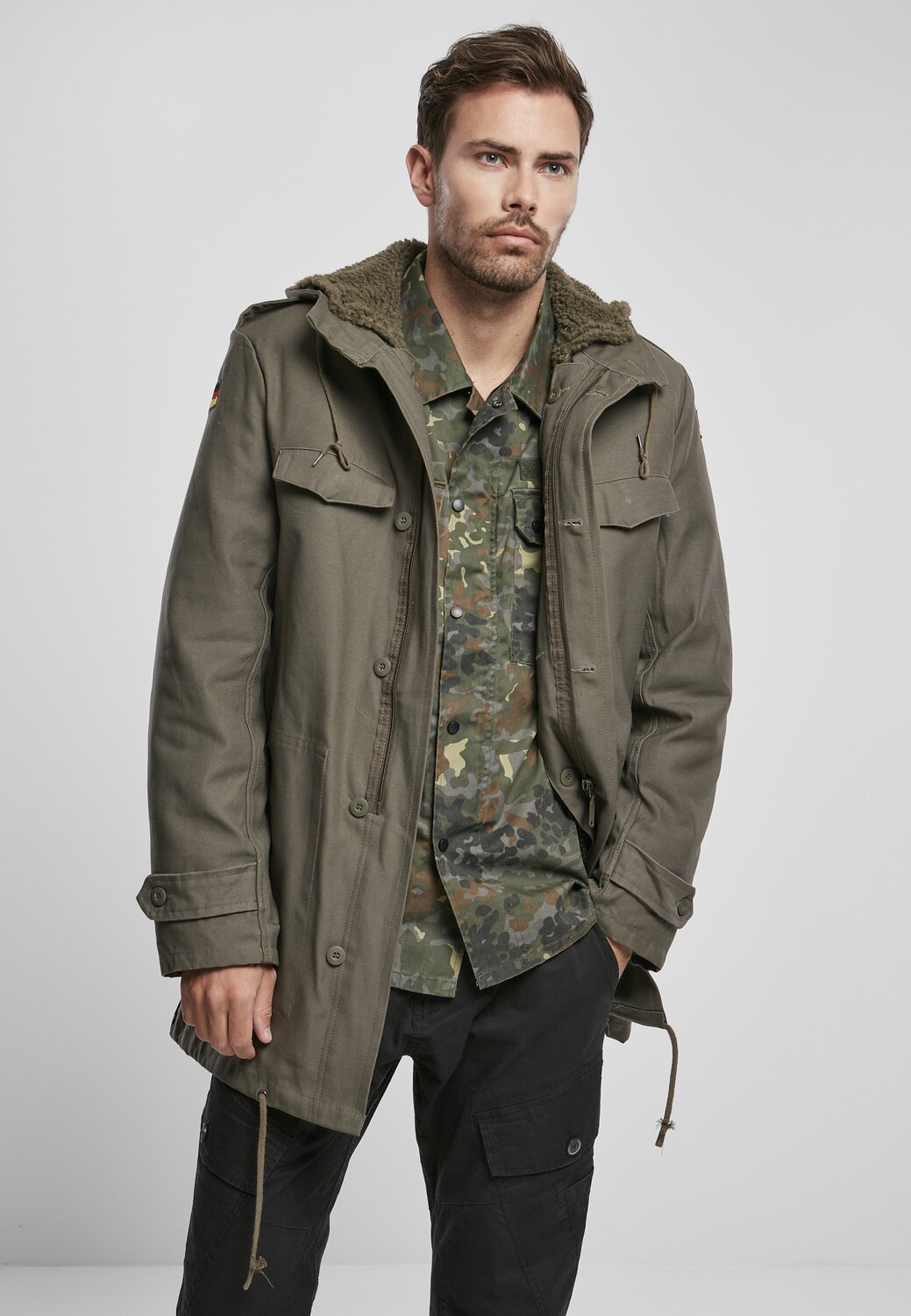 Brandit Parka Forest Bw Parka Mit Futter BRANDIT BW Parka Flag Mit
