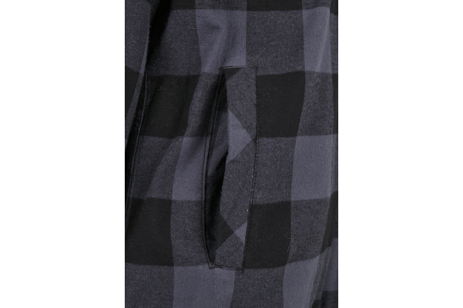Veste à carreaux avec capuche Brandit noir/gris