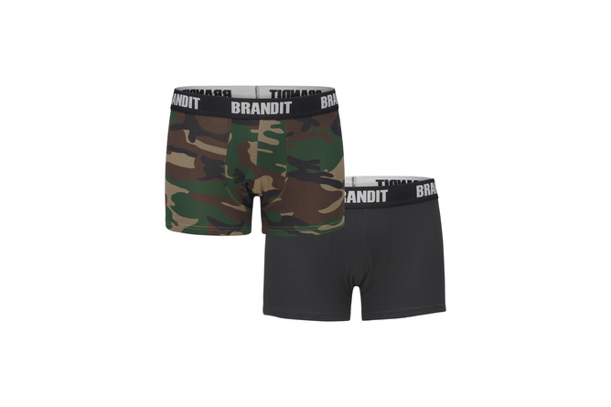 Boxer Shorts Logo 2-Pack Brandit woodland/black
