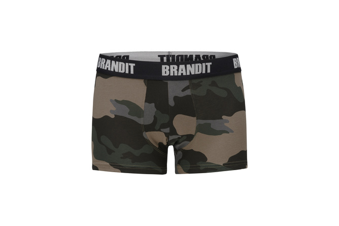 Boxer Shorts Logo 2-Pack Brandit dark camo/schwarz