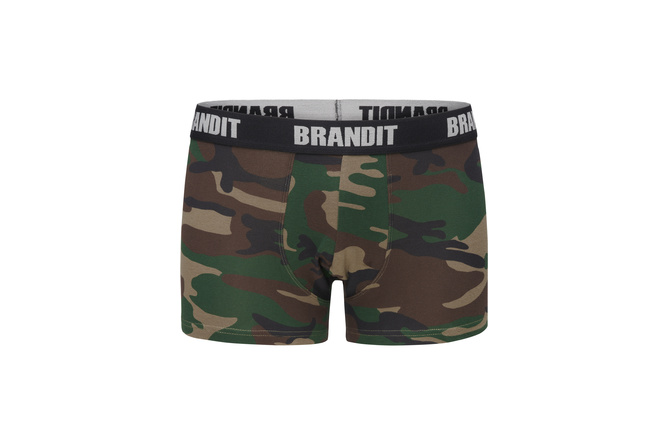 Boxer Shorts Logo 2-Pack Brandit woodland/schwarz