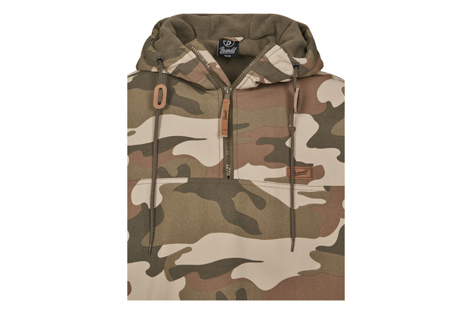 Giacca a vento Pull Over Brandit wood camo