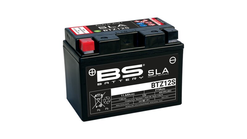 BS Battery BTZ12S AGM Motorradbatterie | 12V, 11.6Ah, Wartungsfrei – Sofort Einsatzbereit