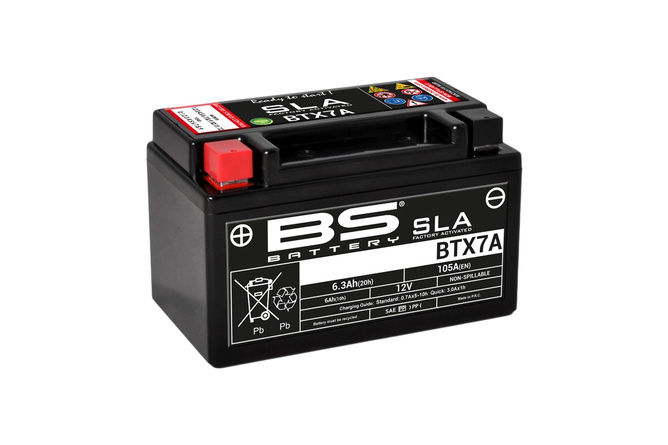 Gel Starterbatterie BS Battery 12 Volt 6 Ah SLA 150x90x105mm