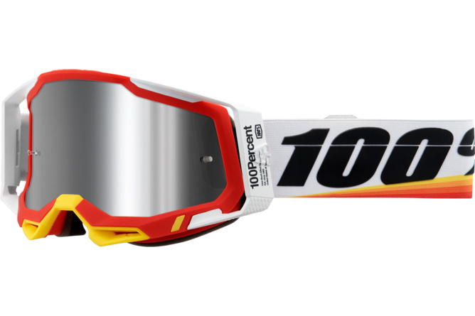 MX Goggles 100% Racecraft 2 ARSHAM red Flash mirror lens
