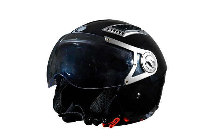 open face helmet with double visor