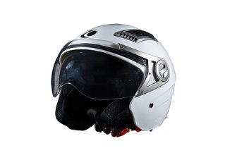 Casco Jet con doppia visiera Trendy bianco