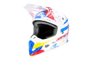 Motocross Helmet Trendy 20 T-902 white / blue / red