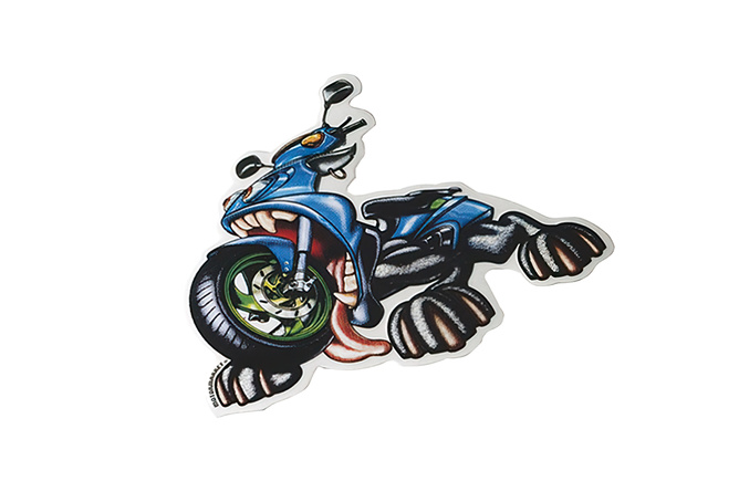 Sticker Angry Racing Scooter