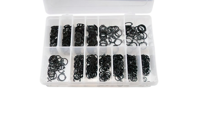 Set of circlips 625 pieces ext. 8 - 15mm / int. 9 - 15mm
