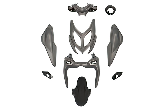 Verkleidungskit 9 Teile schwarz / grau Yamaha Aerox ab 2013