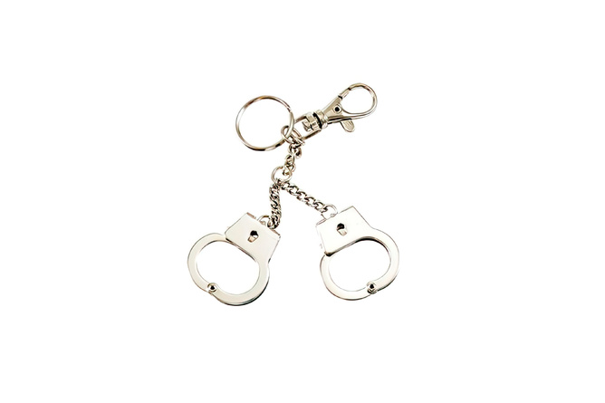 Keychain handcuffs silver