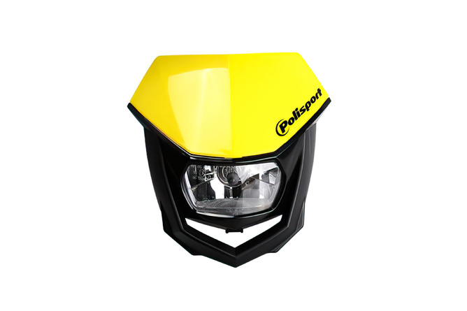 Plaque phare Polisport Halo noir - jaune