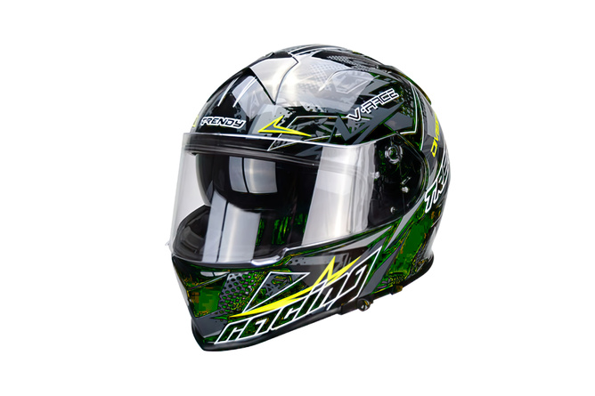 Full Face Helmet double visor Trendy T-602 Skiddy black / yellow glossy