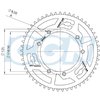 Rear Sprocket 53 teeth - 428 Doppler black steel Sherco Enduro 50