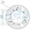 Corona de Cadena Acero 53 Dientes - 420 Doppler Rieju MRT