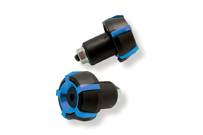 Handlebar Ends anti-vibration d.18mm Harlem black / blue