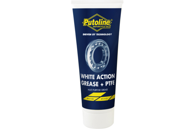 Graisse blanche multiusage Putoline White Action Grease + PTFE 600gr