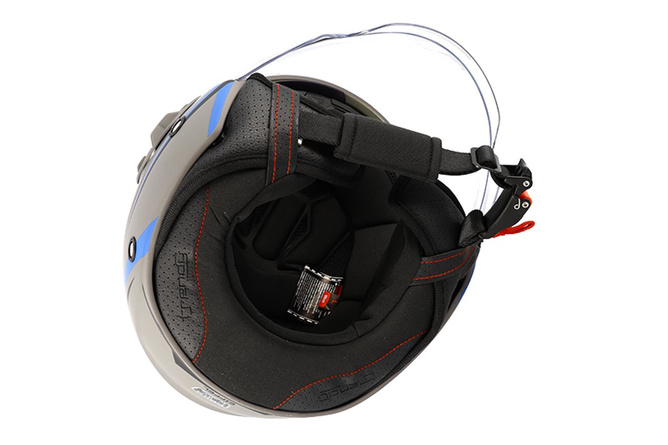 Jet / Open Face Helmet Trendy T-406 Hopis grey/blue/matte black