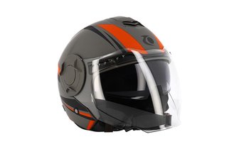 Jet / Open Face Helmet Trendy T-406 Hopis grey/red/matte black