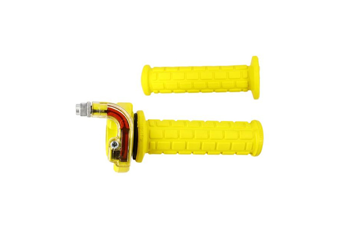 Throttle Grip Mini Targa metal yellow