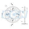 Couronne 53 dents - 420 Doppler Alu CN rouge Beta RR Track