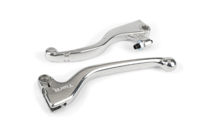 Brake / Clutch Lever Set type J.Juan silver Derbi / Rieju