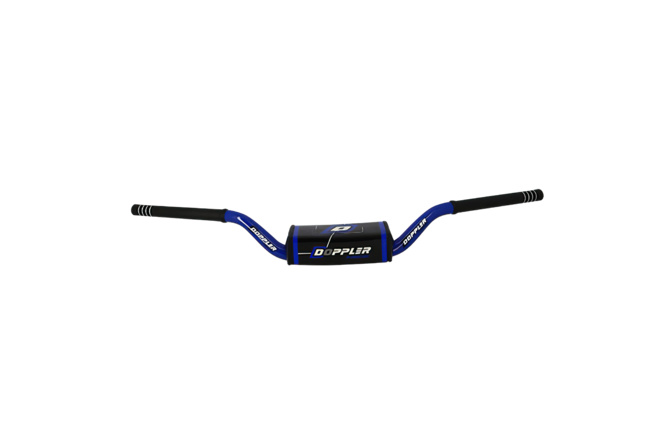 Guidon Moto Doppler Oversize avec mousse noir mat / bleu