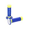 Poignées Doppler Grip 3D bleu / blanc / jaune fluo